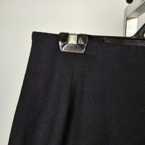Vintage Evan-Picone Petites Black Wool Knee Length Skirt Size 8 - Picture 3 of 9
